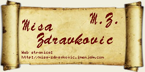 Miša Zdravković vizit kartica